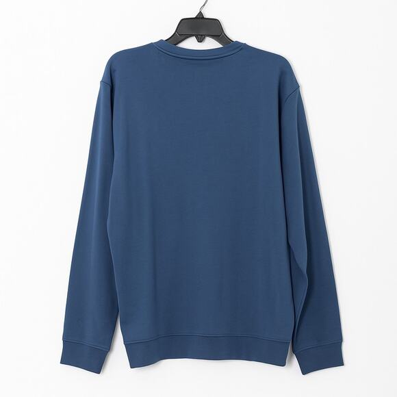 PUMA Mens Sweatshirt Crew Neck Regular Fit Textured Fabric Blue XL Embroidered - Picture 3 of 13